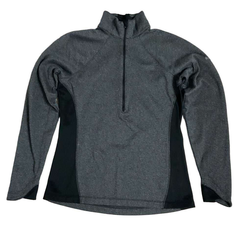 Columbia Women’s Black & Gray Long Sleeve 1/2 Zip Pullover Jacket Size Medium